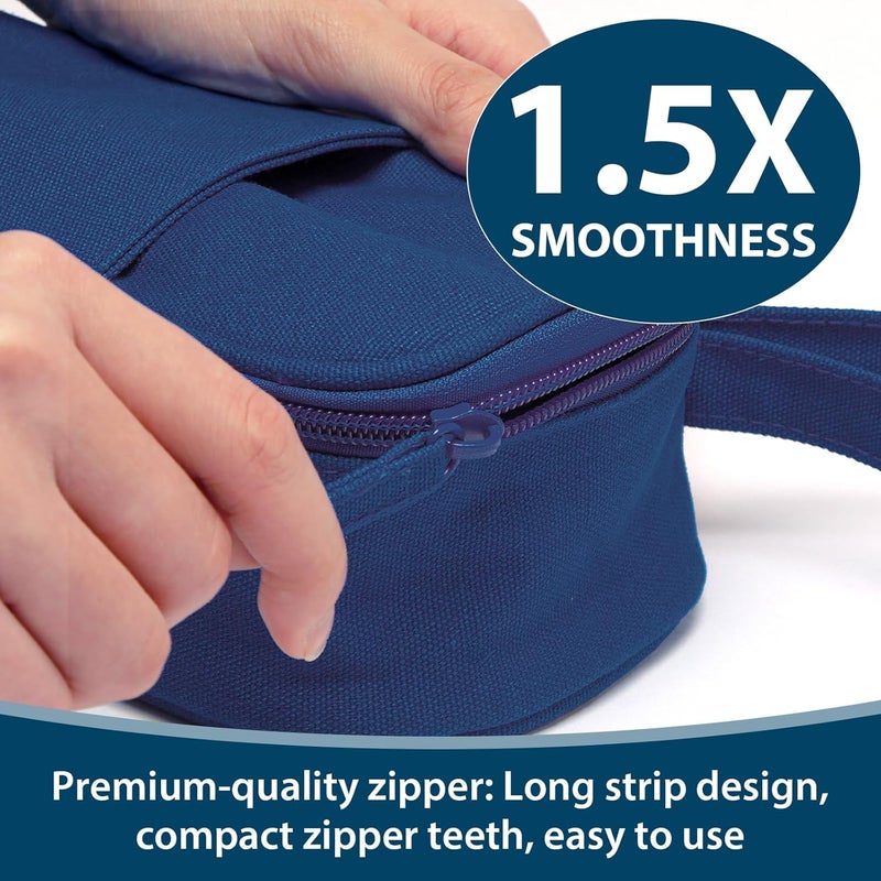 SPACEMATE Pencil Case Pouch Box Bag School Supplies Girls Boys Kids, Cute Preppy Stuff Large Big Capacity Aesthetic Pen Organizer, Back to College Stationary, Midnight Blue, Heavy Duty Canvas, 1800ml - Image 4